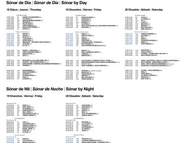 Sónar 2019 desvela horarios, distribuidos por días y escenarios, y presenta su nueva App