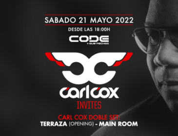 Horarios y espacios Carl Cox Invites en Fabrik 21.05.22