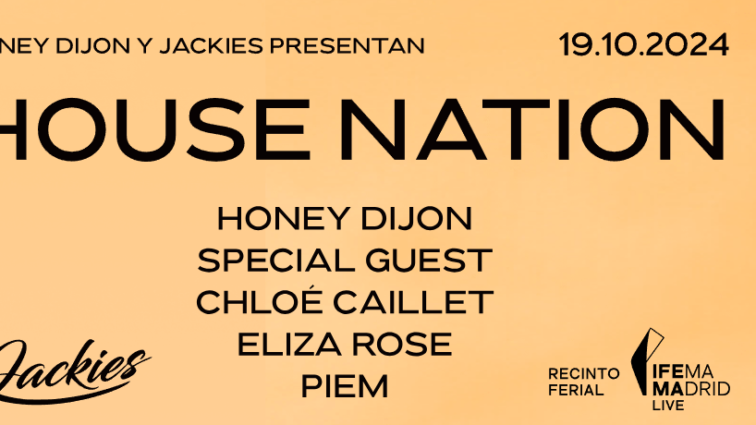 JACKIES PARTY ATERRIZA EN MADRID EL PRÓXIMO 19 DE OCTUBRE CON HOUSE NATION