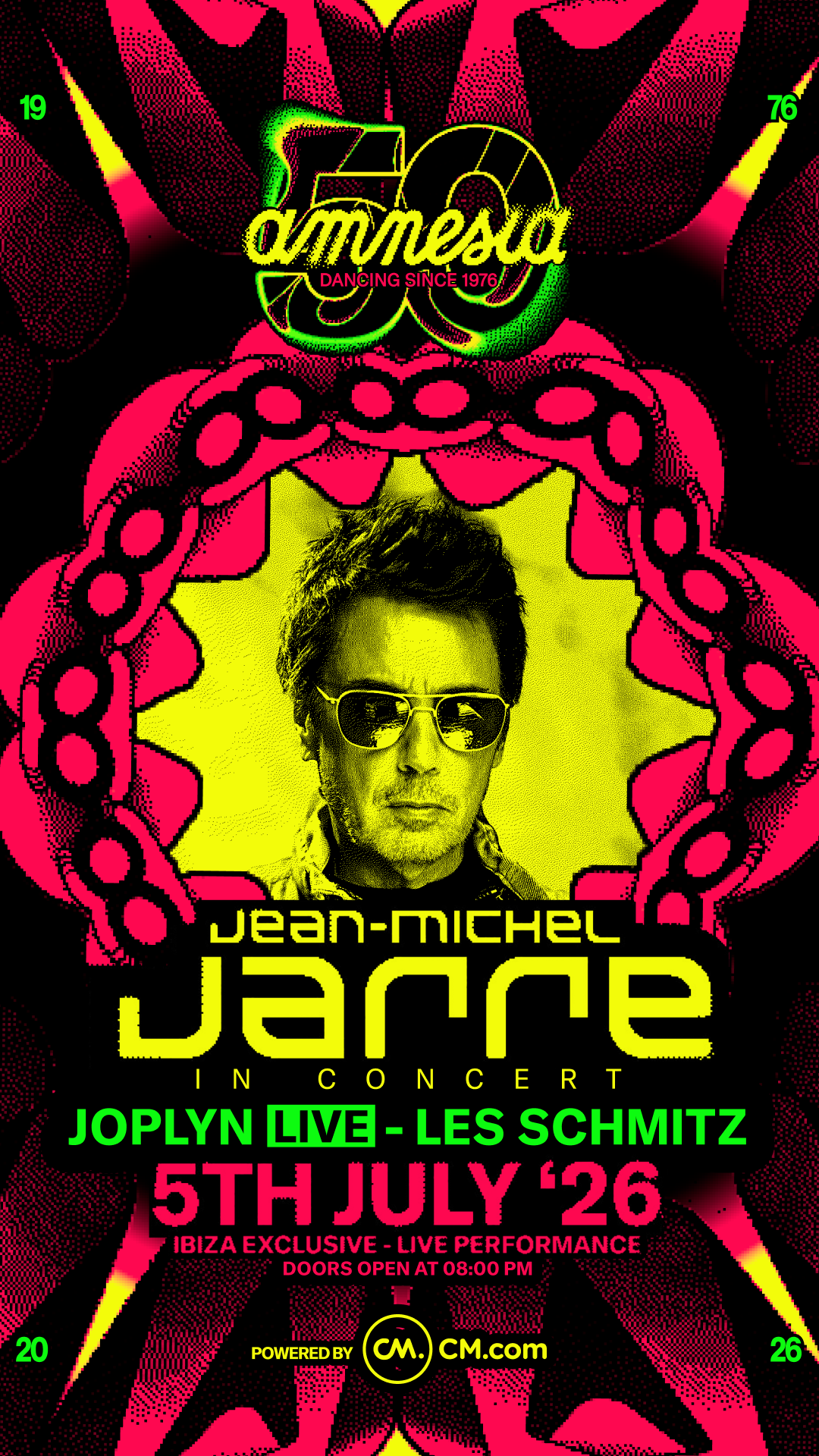 Amnesia recibe al legendario compositor, productor e intérprete Jean-Michel Jarre en su primer show en Ibiza